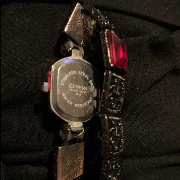 ONE OF A KIND: Black and Pink Beaded Stretch Watch - Picture 13 of 16